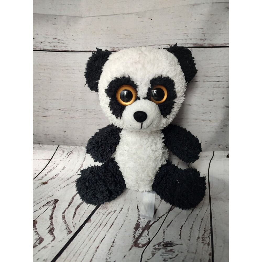 Panda Bear Plush Steven Smith Stuffed Animal Toy Soft 7inches yellow eyes
